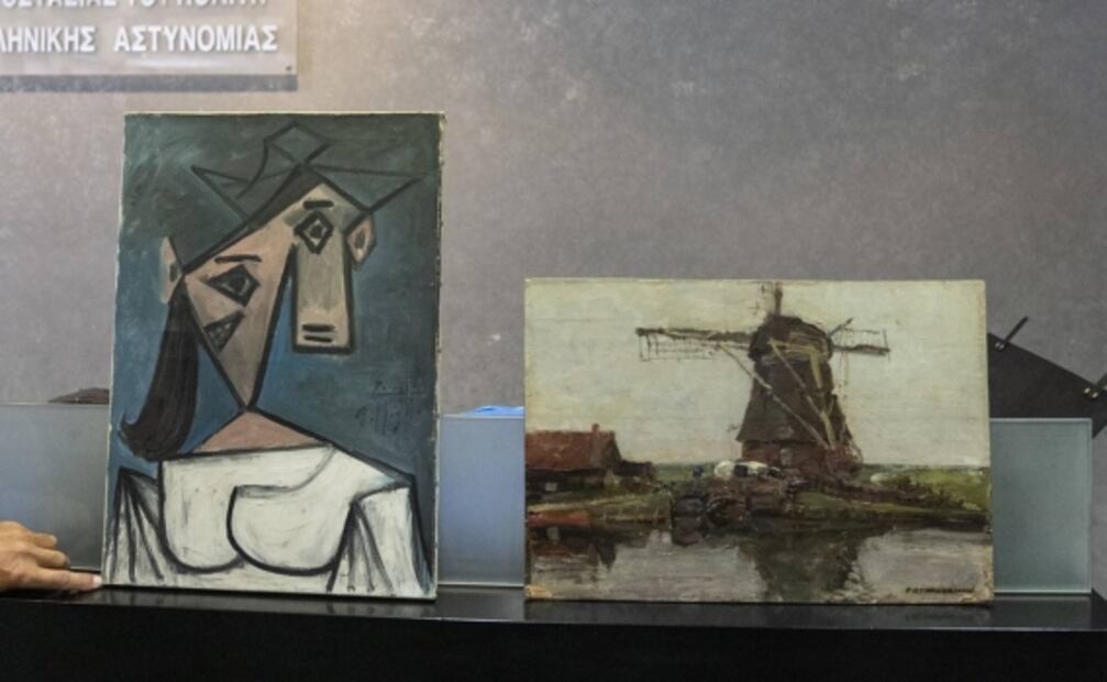 Captan en video caída de un Picasso robado en 2012 y recuperado por la policía de Grecia 