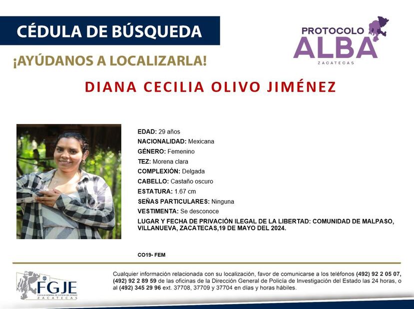 Fichas de búsqueda en Zacatecas. Foto: Especial