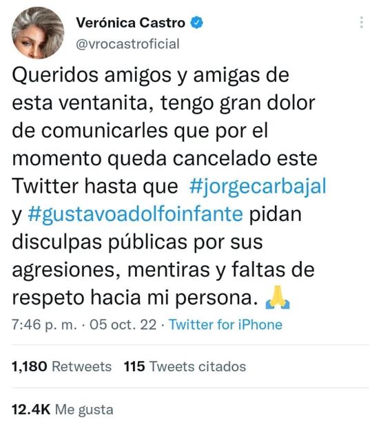 Verónica Castro: El supuesto chat con niñas y las otras polémicas de la actriz