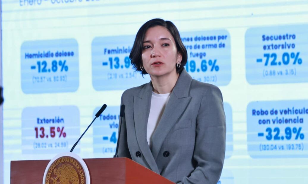Marcela Figueroa, titular del Secretariado Ejecutivo del Sistema Nacional de Seguridad Pública (SESNSP), informó que tras la detención y entrega de Ismael "El Mayo" Zambada y de Joaquín Guzmán López se incrementó el promedio diario de homicidios dolosos en Sinaloa. Foto: Fernanda Rojas/ El Universal