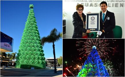 Aguascalientes recibe Récord Guinness por árbol navideño más alto con material reciclado
