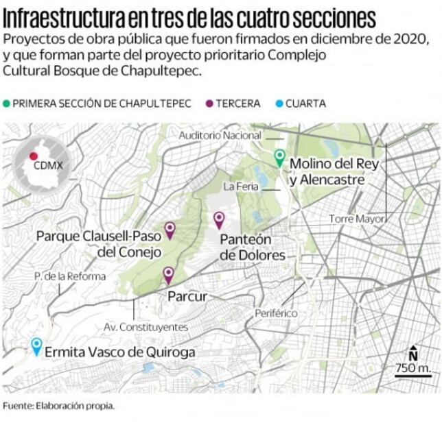 Chapultepec, anunciaron con bombo y platillo una obra... que aún no inicia