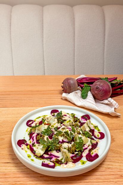Carpaccio de betabel y alcachofa