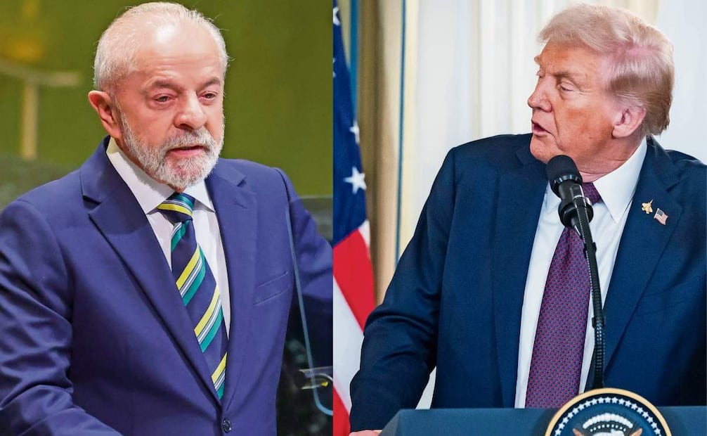 Los presidentes de Brasil, Luiz Inácio Lula da Silva, y de EU, Donald Trump. Fotos: EFE