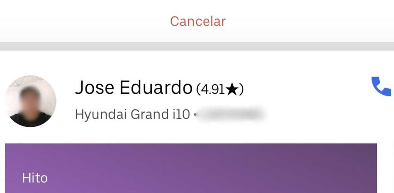 Perfil de conductor de la empresa Uber. Foto: captura de pantalla