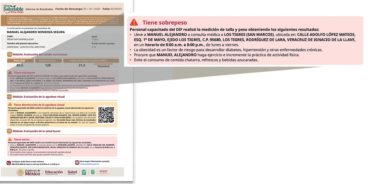 La estrategia Vive Saludable, Vive Feliz ha abarcado hasta el momento 60 mil 8 escuelas públicas en el país.