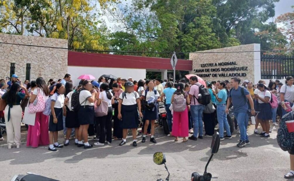 Maestros toman instalaciones de la Escuela Normal “Juan de Dios Rodríguez Heredia”(04/06/2025). Foto: Especial