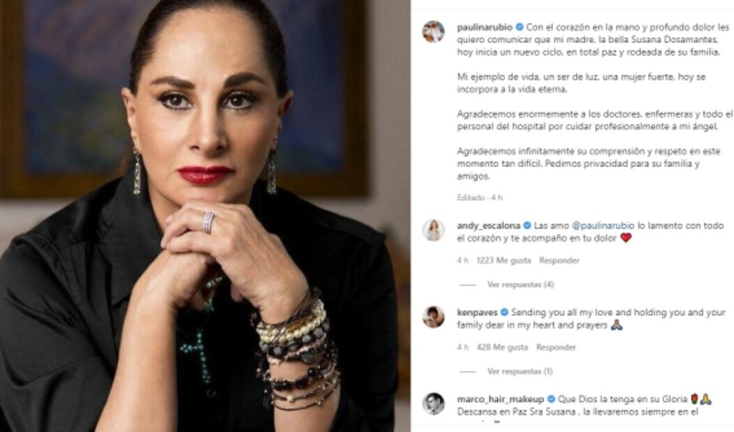 Famosos despiden a Susana Dosamantes