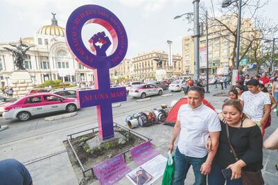 Antimonumento recuerda a víctimas de feminicidio 