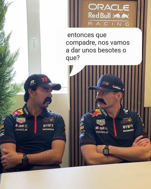 Memes de Checo Pérez y Max Verstappen