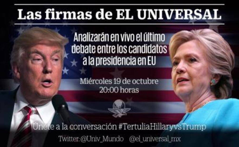 Previo a tercer debate, Hillary Clinton arrasa en encuestas 