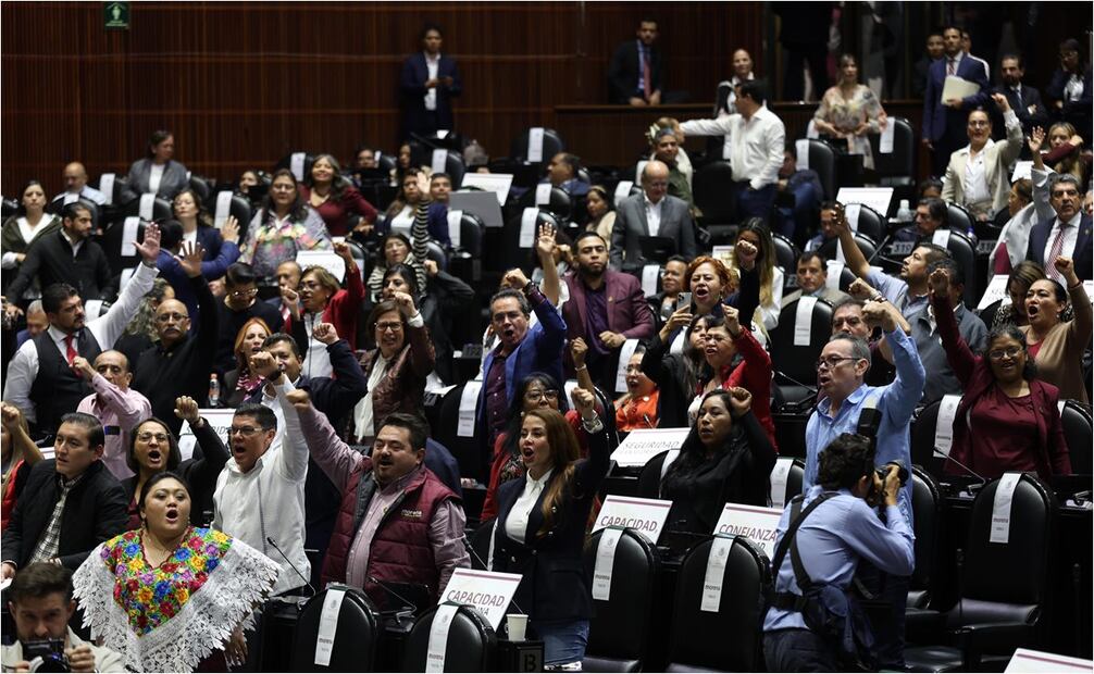 Diputados aprobaron en lo general la reforma a la Guardia Nacional, este 19 de septiembre del 2024. Foto: Diego Simón/EL UNIVERSAL