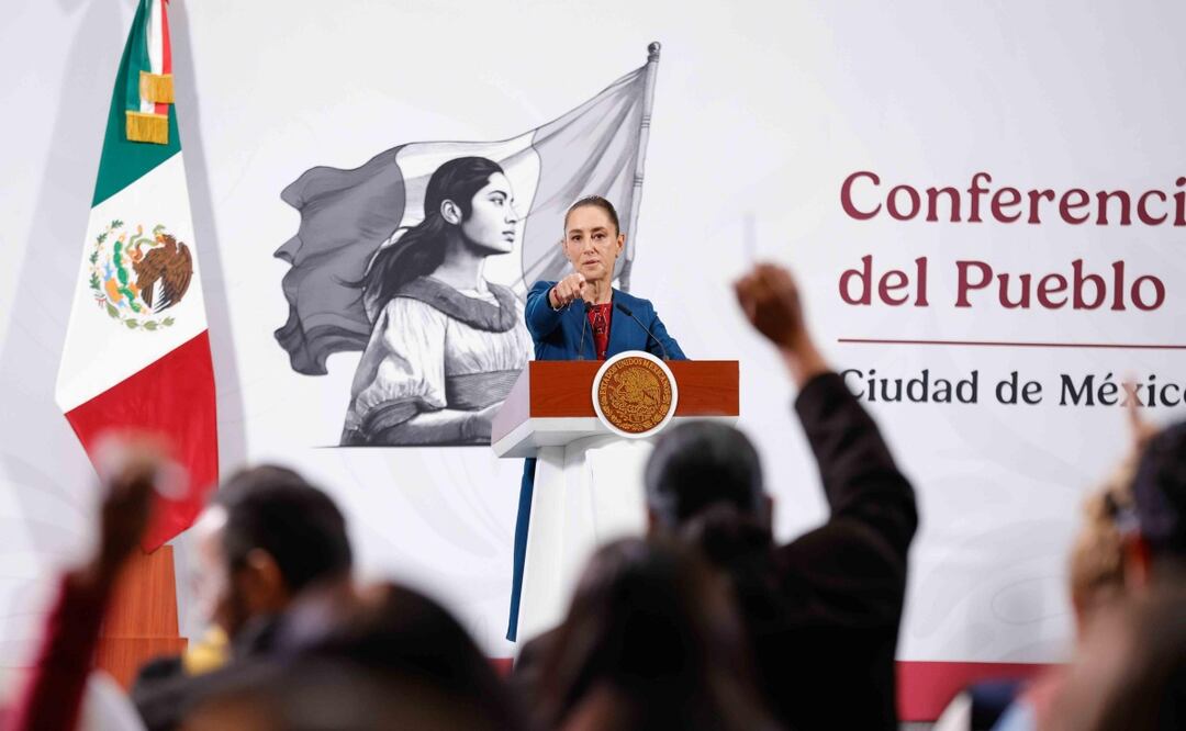Claudia Sheinbaum en su conferencia matutina del 22 de octubre de 2025 (22/10/2025). Foto: Diego Simón Sánchez / EL UNIVERSAL