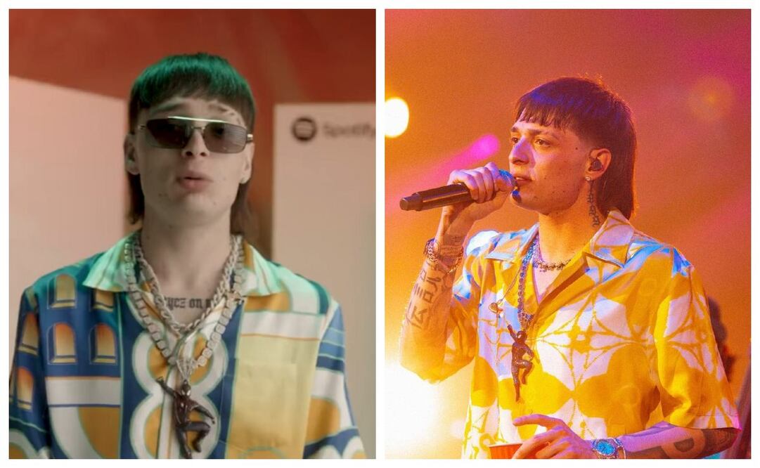 El cantante mexicano Peso Pluma. Imagen: Twitter e Instagram de Peso Pluma