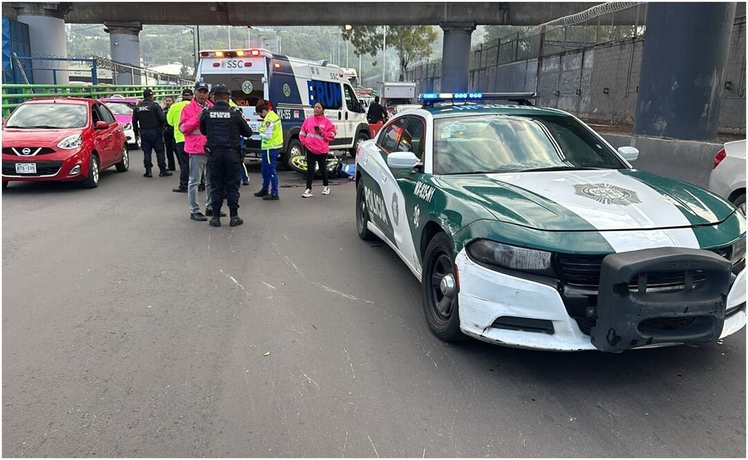 Motociclista atropellado en Insurgentes. Foto: Ivan Montaño
