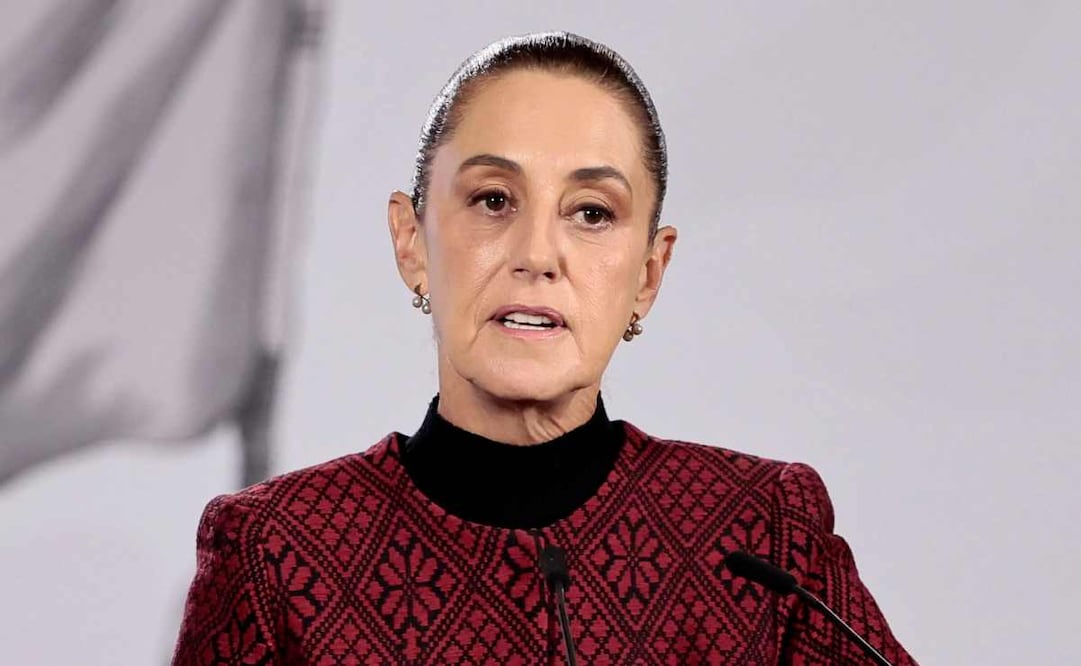 La presidenta Claudia Sheinbaum durante la mañanera del 2 de diciembre del 2025. Foto: EFE