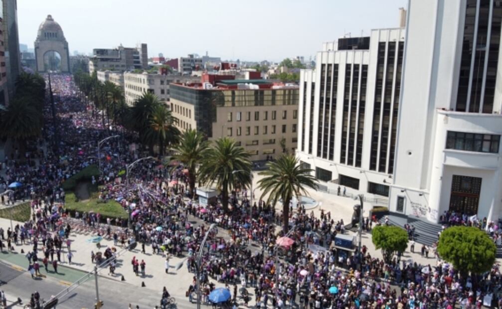 Así fue la marcha por el Día Internacional de la Mujer el año pasado en la CDMX