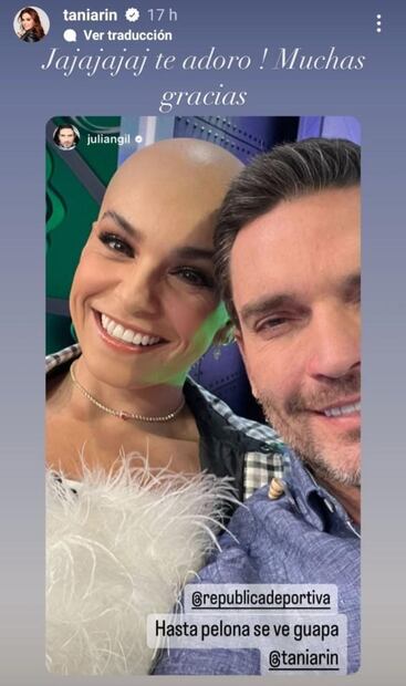 Tania Rincón aparece pelona en programa de Televisa tras perder una apuesta