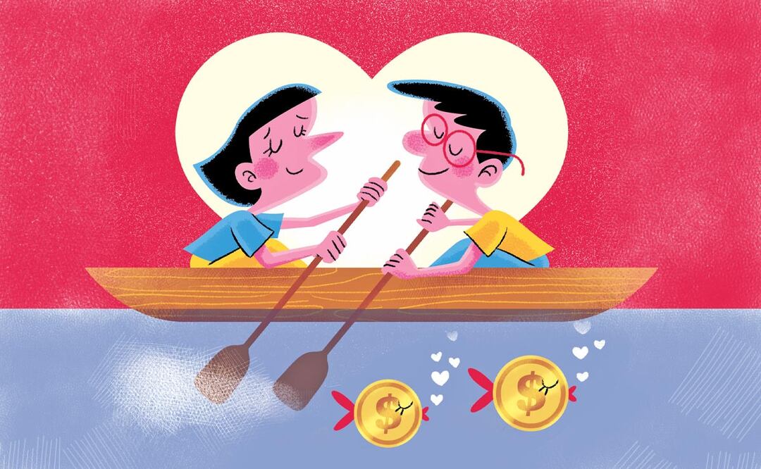 Finanzas en pareja, otra forma de amar. Ilustración: de Ani Cortés