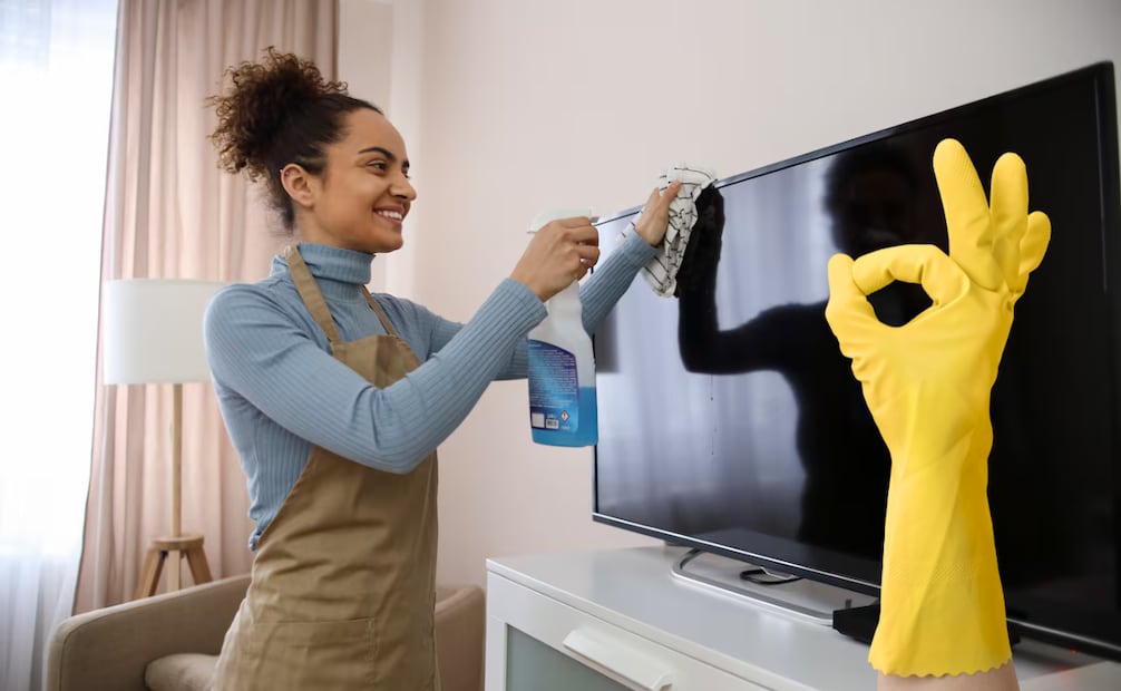 Es fundamental limpiar la pantalla del televisor con regularidad para evitar que el polvo y la suciedad se acumulen, lo que podría provocar rayones. Foto: Getty Images