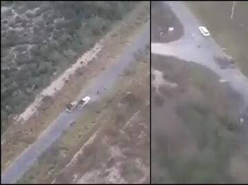 Dron capta video de enfrentamiento entre Cártel del Golfo y Cártel del Noroeste en Tamaulipas