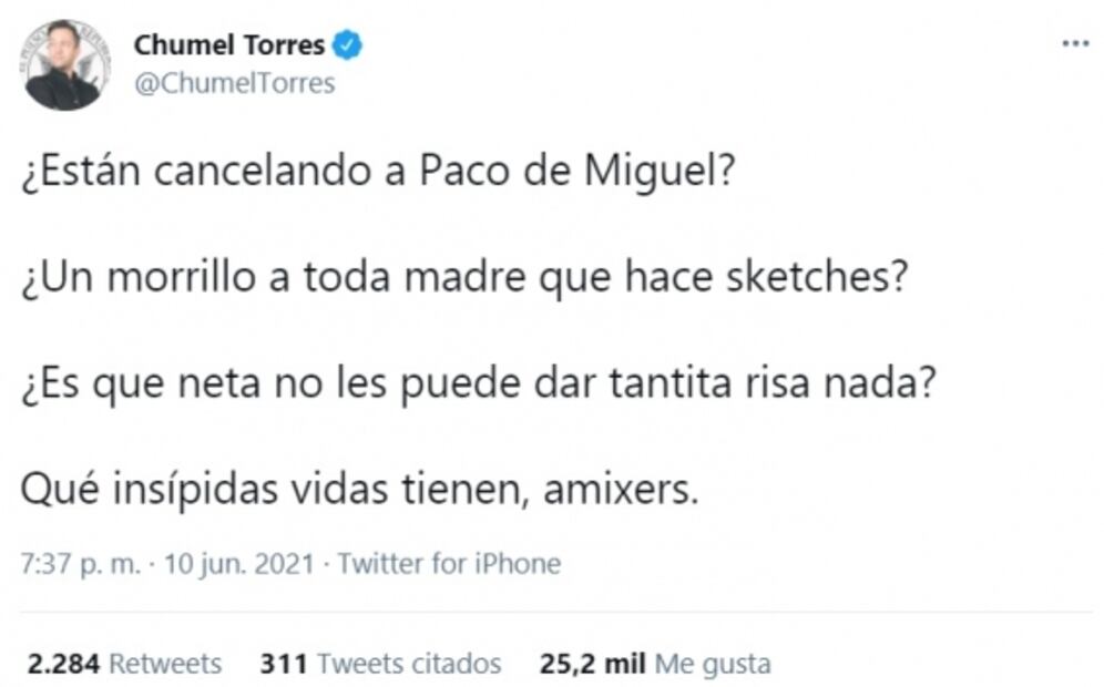 ¿Por qué buscan cancelar al comediante Paco de Miguel?