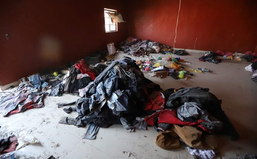 El colectivo Guerreros Buscadores localizó tres crematorios humanos y cientos de prensas de ropa mientras buscaba a sus familiares en Teuchitlán (11/03/2025). Foto: Fiscalía de Jalisco