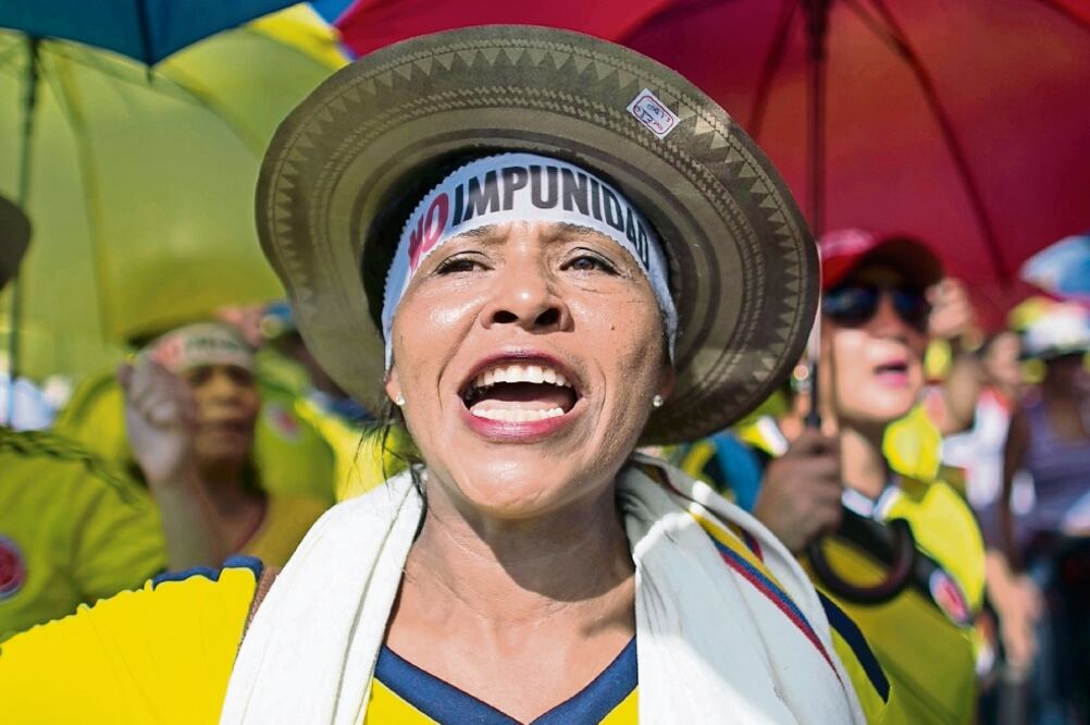 El pasado 26 de septiembre, colombianos se manifestaron por el “n o” en la consulta para el acuerdo de paz entre el gobierno y las FARC (ARIANA CUBILLOS. AP)