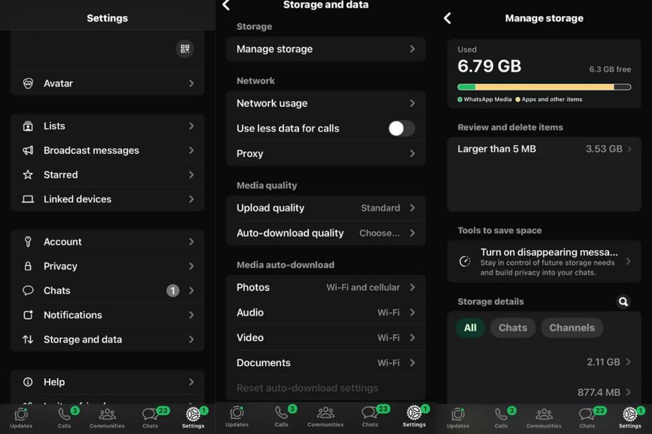 Sigue estos pasos para acceder a la papelera de WhatsApp. Foto: Captura de pantalla