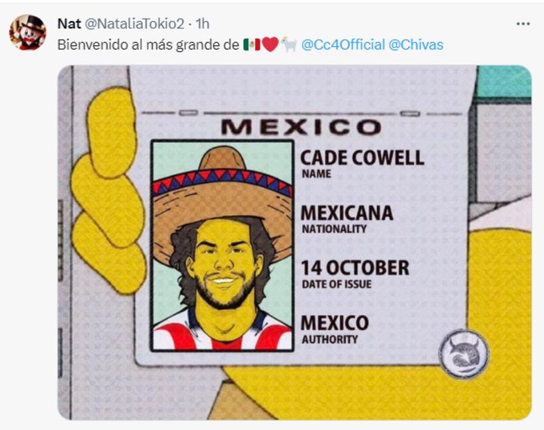 Los mejores memes de la llegada de Cade Cowell a Chivas