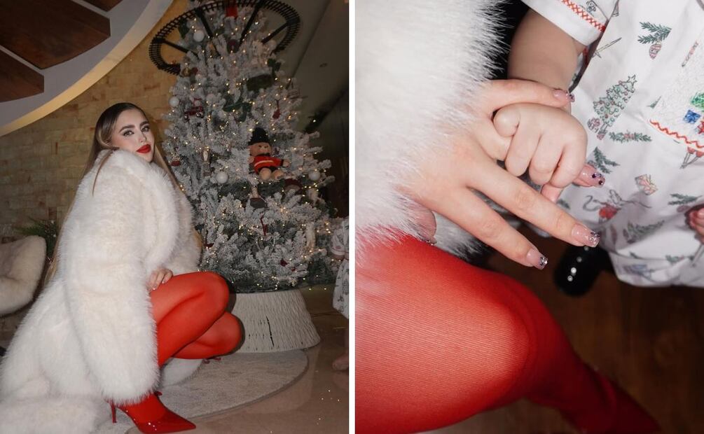 Las uñas con cristales suelen llevarse en la temporada de fiestas. Foto: Instagram @amely.nodal