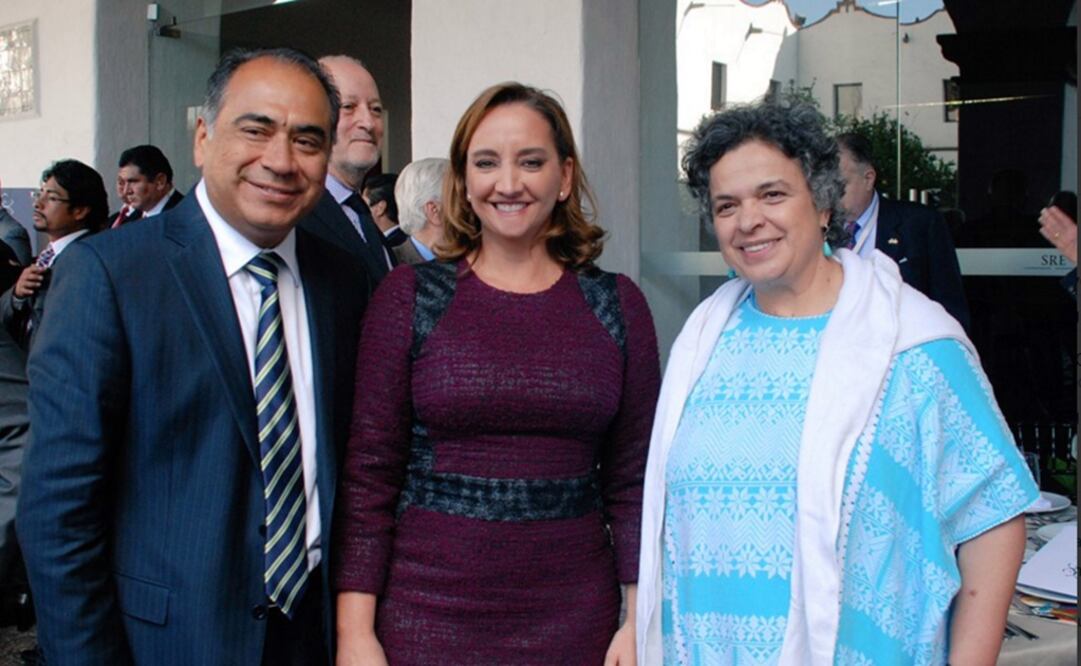 El mandatario estuvo acompañado de la canciller Claudia Ruiz Massieu y la embajadora de México en Brasil, Beatriz Paredes. /Tomada de @HectorAstudillo 