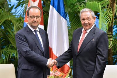 Hollande se reunió con Fidel durante su visita a Cuba