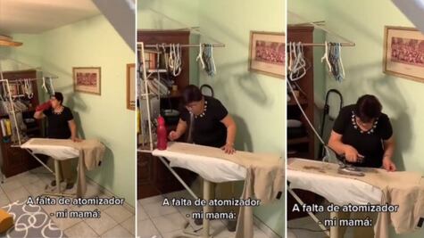 Mujer se hace viral por su desagradable técnica para planchar la ropa