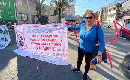 Vecinos de Santa Úrsula protestan contra Trolebús