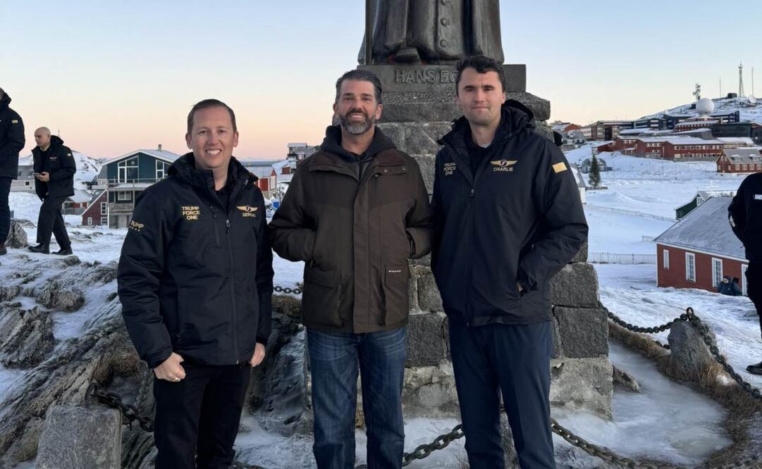 Donald Trump Jr. llega a Groenlandia. Foto: X @DonaldJTrumpJr