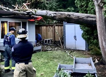 FOTOS: Un “ciclón bomba” azota el noroeste de Estados Unidos y deja un muerto y miles sin luz