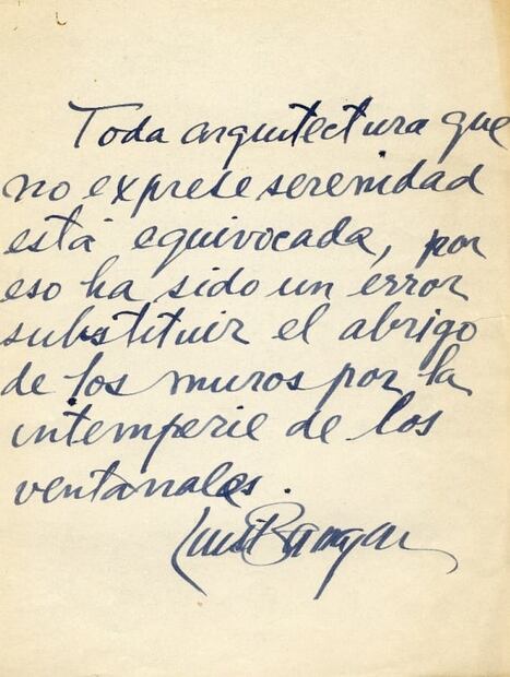 El discurso íntegro que Luis Barragán dio al ganar el Premio Pritzker, en 1980