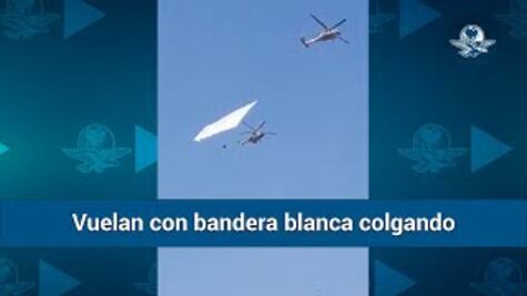 Helicópteros con bandera blanca, sobrevuelan la CDMX 