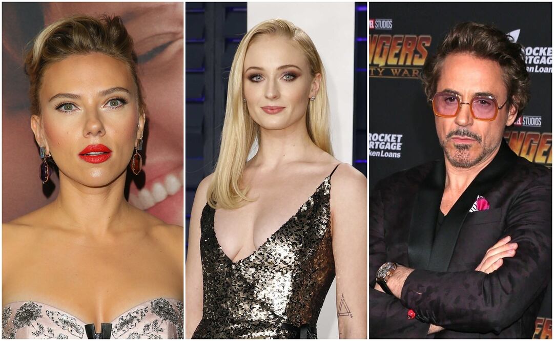 Scarlett Johansson, Sophie Turner y Robert Downey Jr., nominados a los Peoples Choice Awards. Foto: Archivo