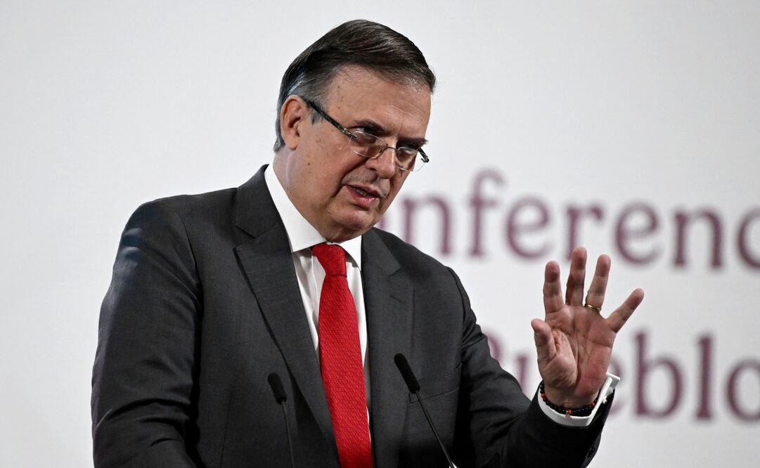 Marcelo Ebrard en la conferencia matutina en Palacio Nacional el 11 de junio de 2025. Foto: Archivo/AFP
