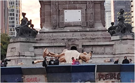 "El Ángel de la Independencia no se cayó, está bien": Director de cine aclara qué pasó con la escultura; esto sabemos  