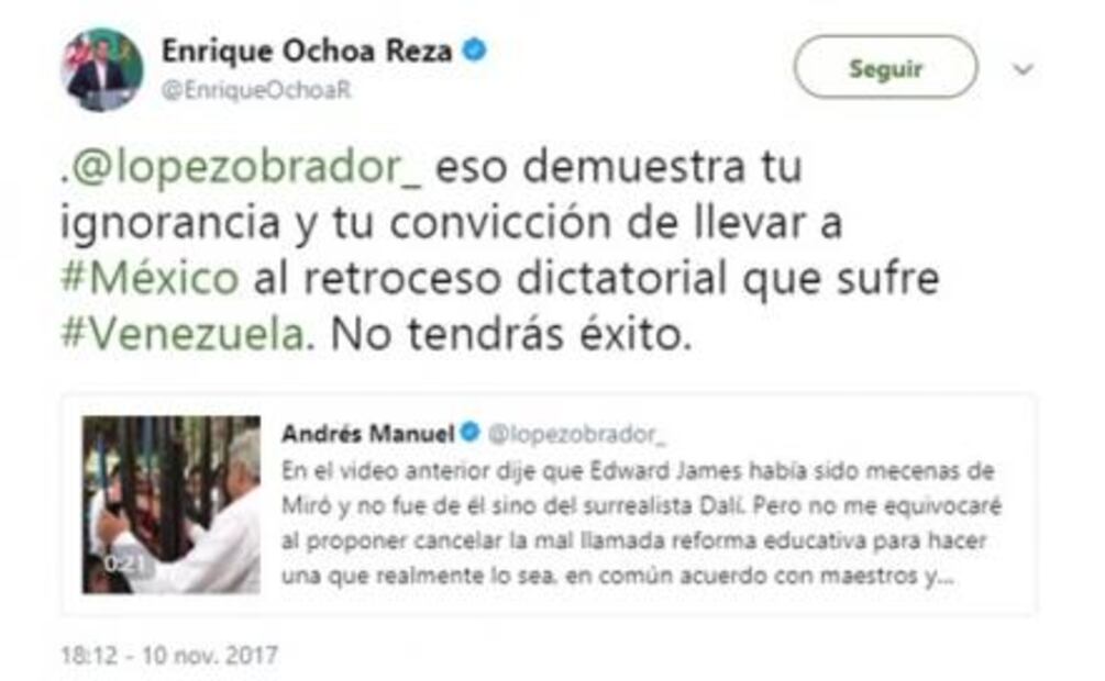 AMLO confunde a Miró con Dalí y luego corrige