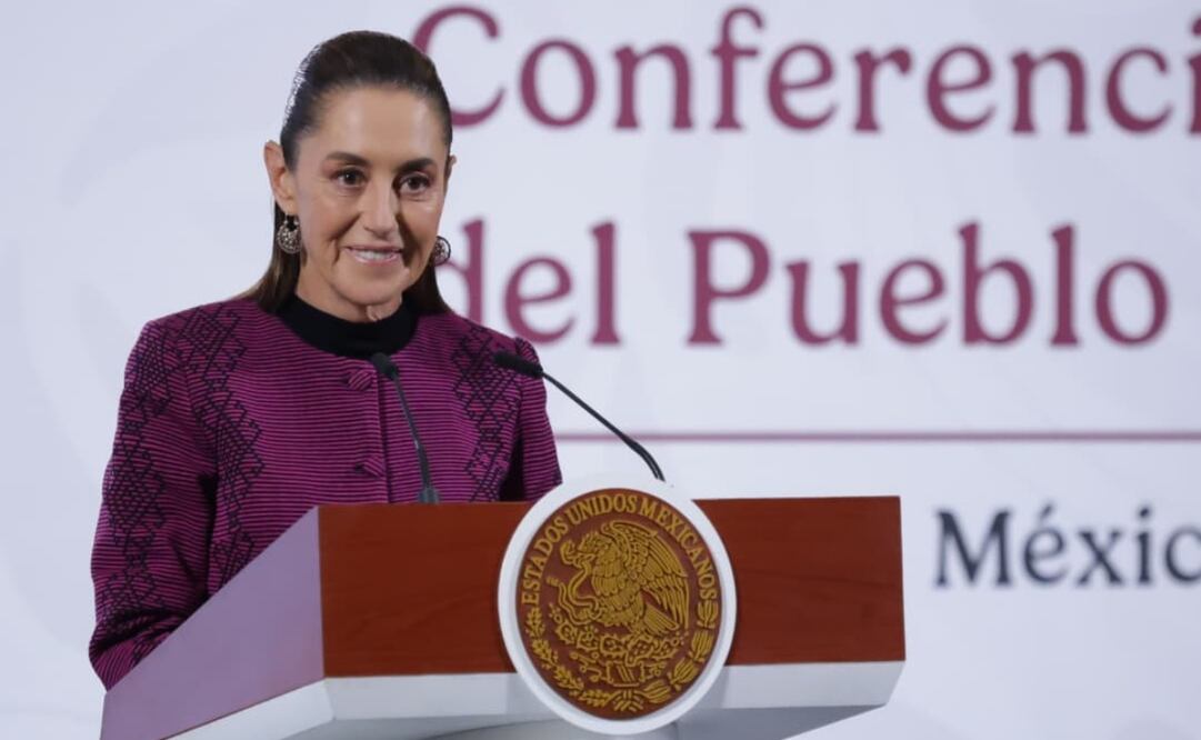 Conferencia del pueblo encabezada por la presidenta Claudia Sheinbaum Pardo en el salón de tesorería de Palacio Nacional. Foto:Fernanda Rojas /El Universal