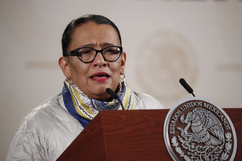 Rosa Icela Rodríguez sostuvo una reunión de trabajo con las y los integrantes de la junta de Coordinación Política en la Cámara de Diputados. Foto: EFE