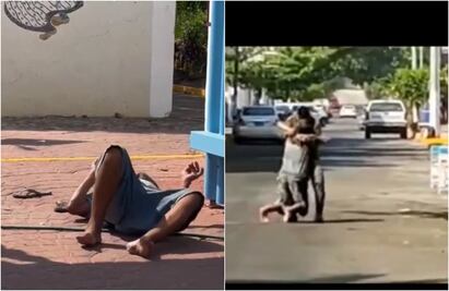 Abejas atacan a hombre en situación de calle y supuesto militar le salva la vida en Acapulco, VIDEO