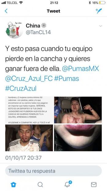 Aficionados de Pumas golpean a seguidores de Cruz Azul en Querétaro