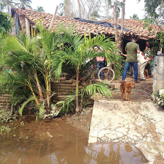 En Cihuatlán, Jalisco, el secretario de Desarrollo Social recorrió las zonas afectadas y visitó algunas casas que sufrieron daños (ESPECIAL)