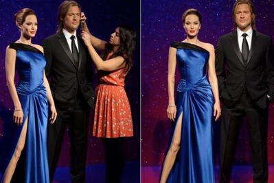 Separan figuras de cera de Angelina Jolie y Brad Pitt	