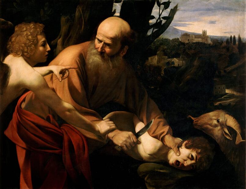 Abraham's Sacrifice —Caravaggio. Momento decisivo del relato bíblico que nos muestra la tensión entre obediencia y misericordia.”
Crédito / licencia: Caravaggio — dominio público, vía Wikimedia Commons.